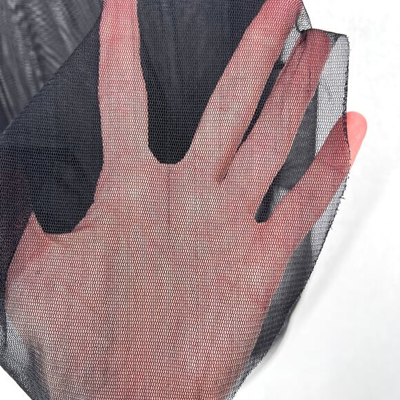 ANN DEMEULEMEESTER Sheer Mini Tank Dress Black 6 8 Black Silk Mesh Scoop Neck - Picture 14 of 15